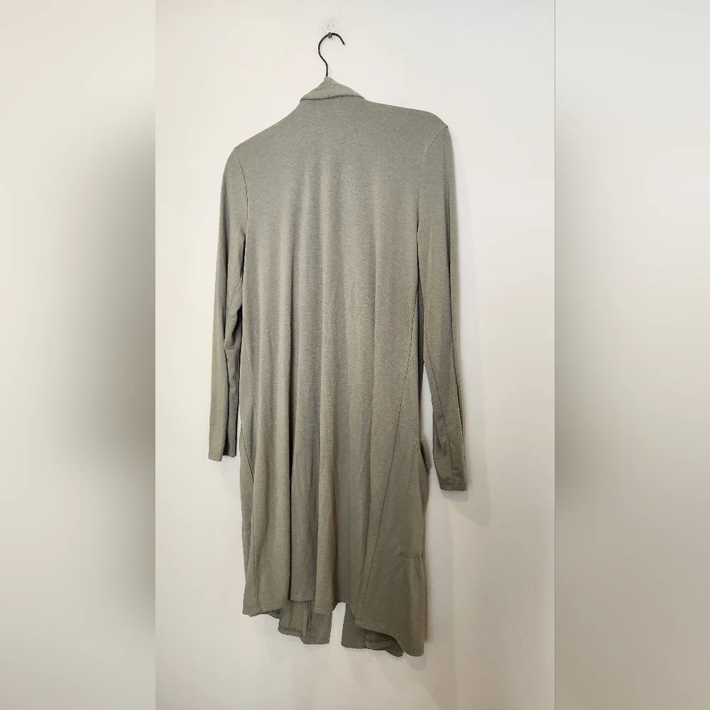ZENANA PREMIUM Long-Line Green Open Front Cardigan